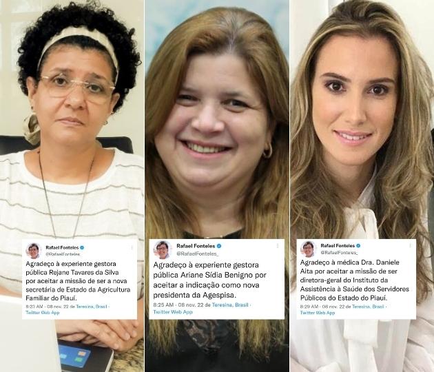Rejane Tavares, Ariane Sídia e Daniele Aita