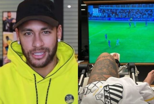 Neymar reage ao rebaixamento do Santos para a Série B do