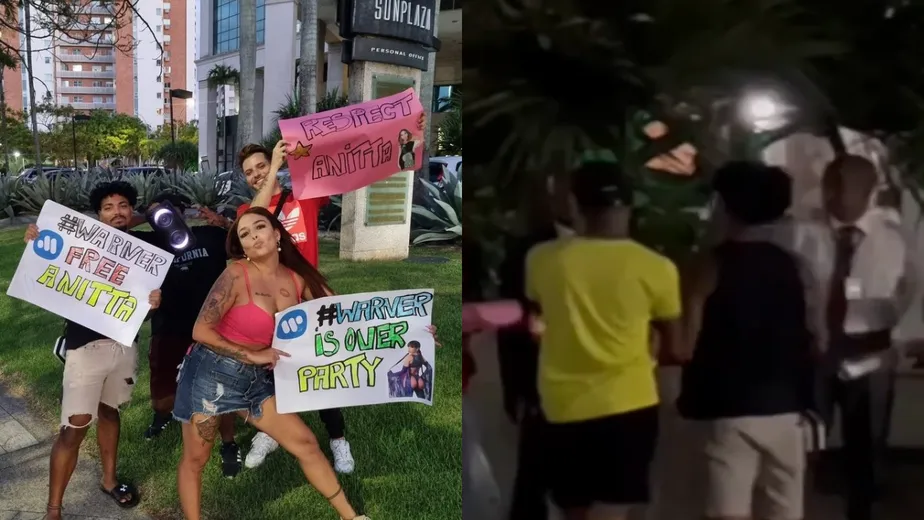 Fãs de Anitta protestam em frente à gravadora no Rio de Janeiro