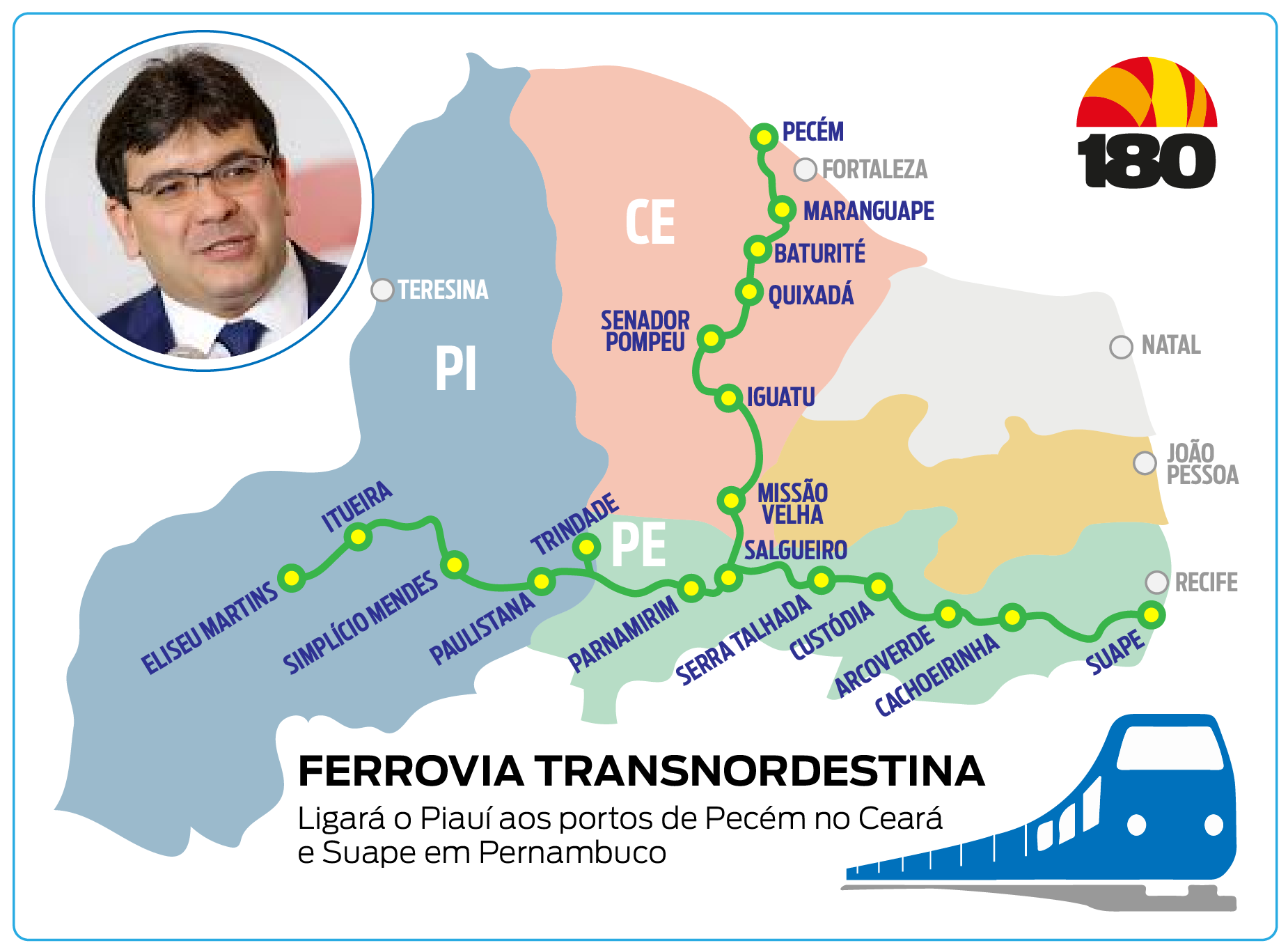 Primeira fase da ferrovia Transnordestina será entregue até 2026