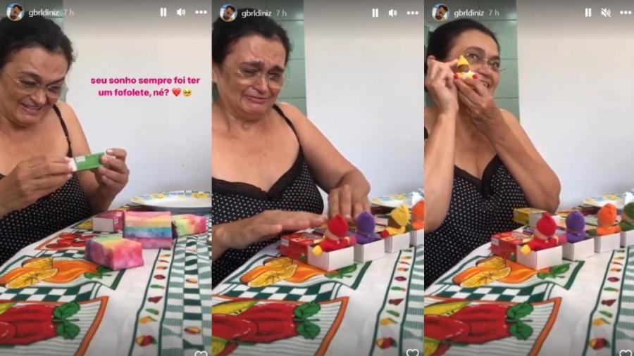 Mãe se emociona presente do filho e vídeo viraliza na internet