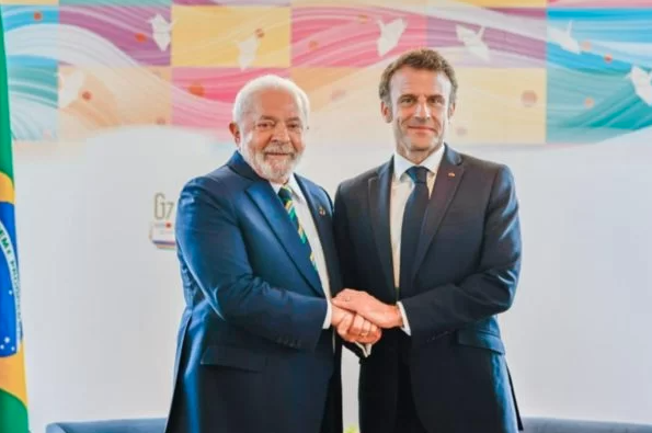 No Japão, Lula e Macron discutem preservação da Amazônia e paz na Ucrânia