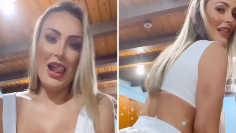 De volta ao entretenimento adulto, Andressa Urach sensualiza com figurino de apresentação