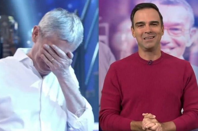 Tadeu Schmidt emociona Serginho Groisman com discurso no ‘Altas Horas’
