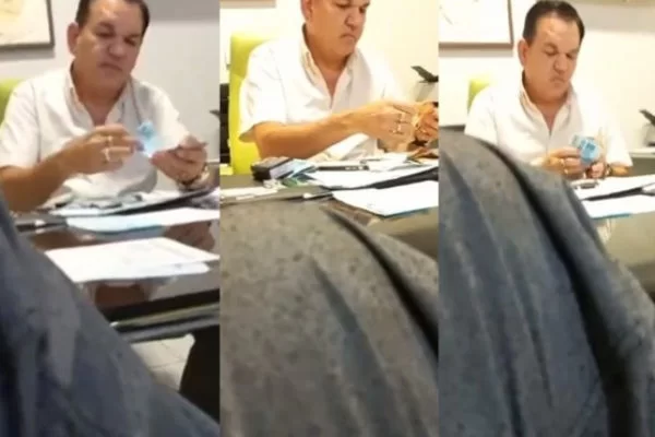 Vídeo mostra prefeito contando dinheiro de suposta propina