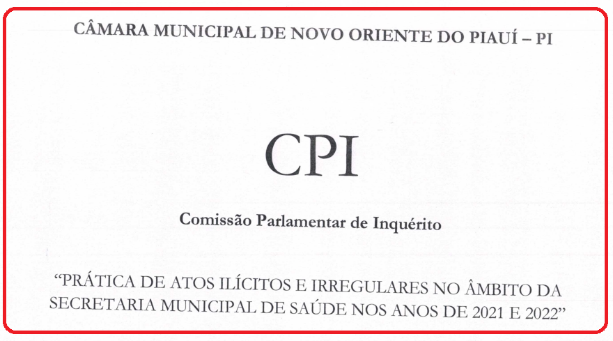 _CPI aponta atuação de uma suposta ORCRIM no município de Novo Oriente
