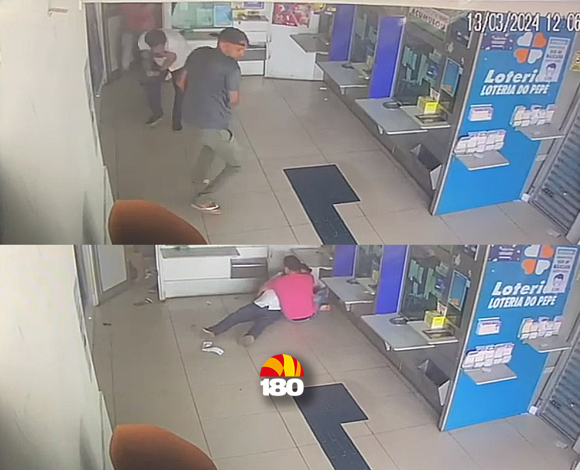 Vídeo mostra momento em que dono de casa lotérica é assassinado durante assalto em Teresina