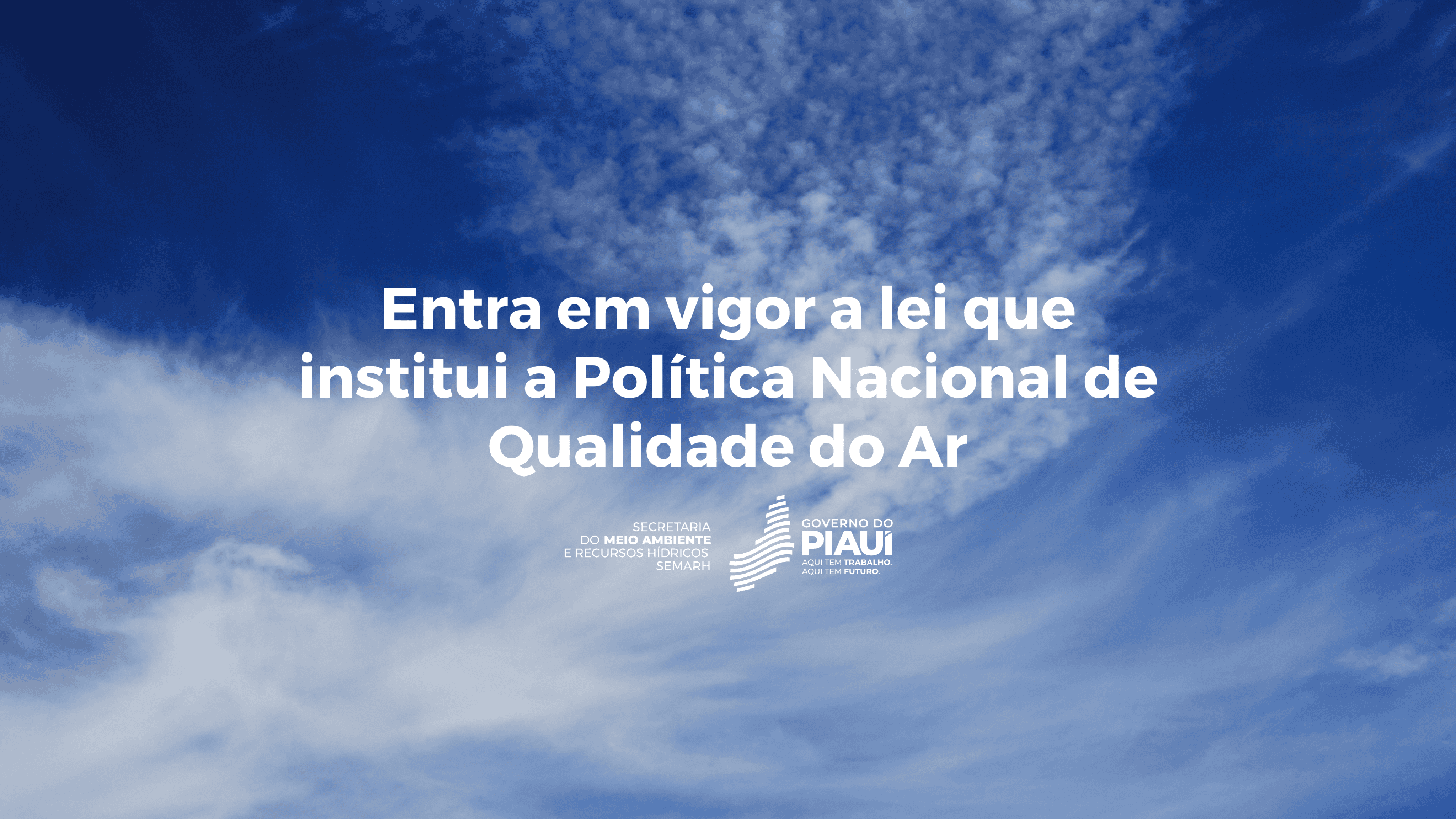Secretaria do Meio Ambiente fará monitoramento da qualidade do ar no Piauí