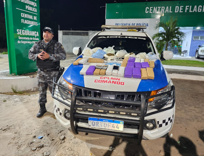 Homem é preso cerca de 30 quilos de maconha dentro de ônibus em