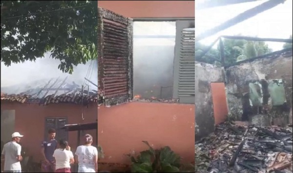 Incêndio destrói casa de moradora em Guadalupe
