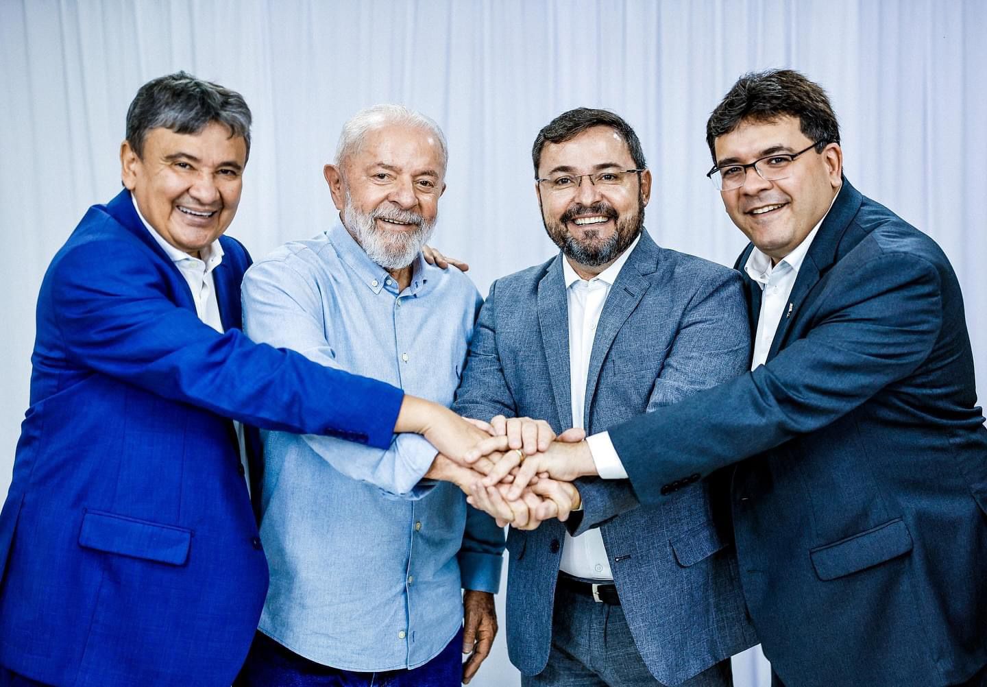 Wellington Dias, Lula, Fábio Novo e Rafael Fonteles