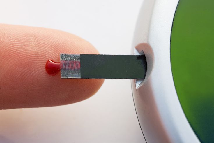 Gota de sangue, fazendo teste de diabetes