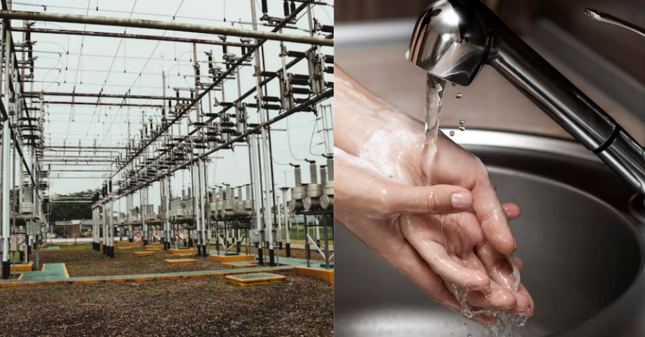 Colisão em poste provoca falha elétrica e suspensão de água na zona Norte