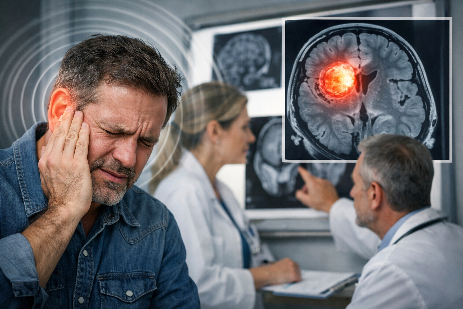 Homem descobre tumor cerebral após ficar 2 anos ouvindo zumbidos