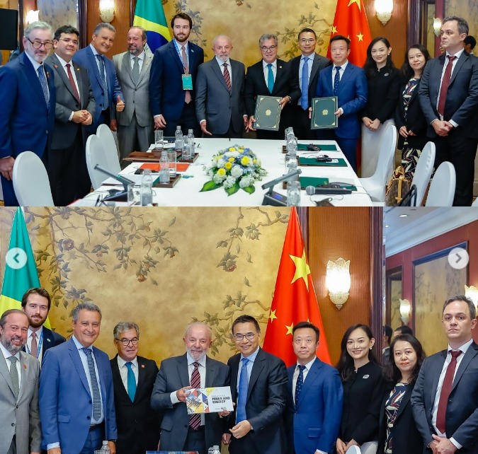 Ao lado de Lula, Rafael Fonteles participa de audiência com presidente da Envision na China
