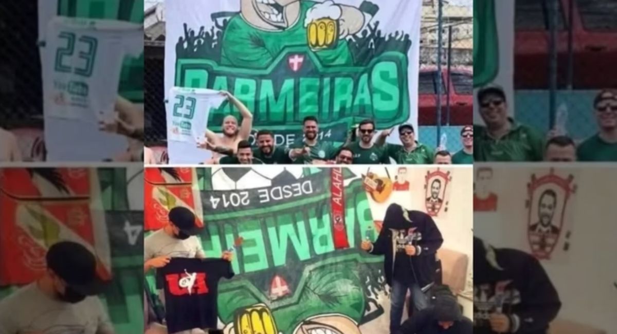 Torcedores do Al-Ahly roubam bandeira de grupo palmeirense nos EUA
