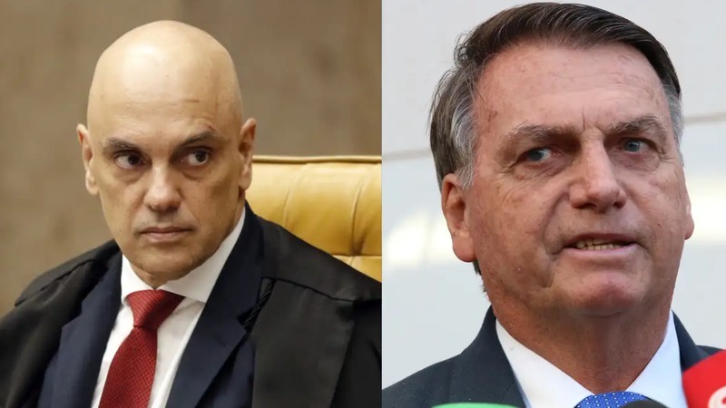 Alexandre de Moraes e Jair Bolsonaro