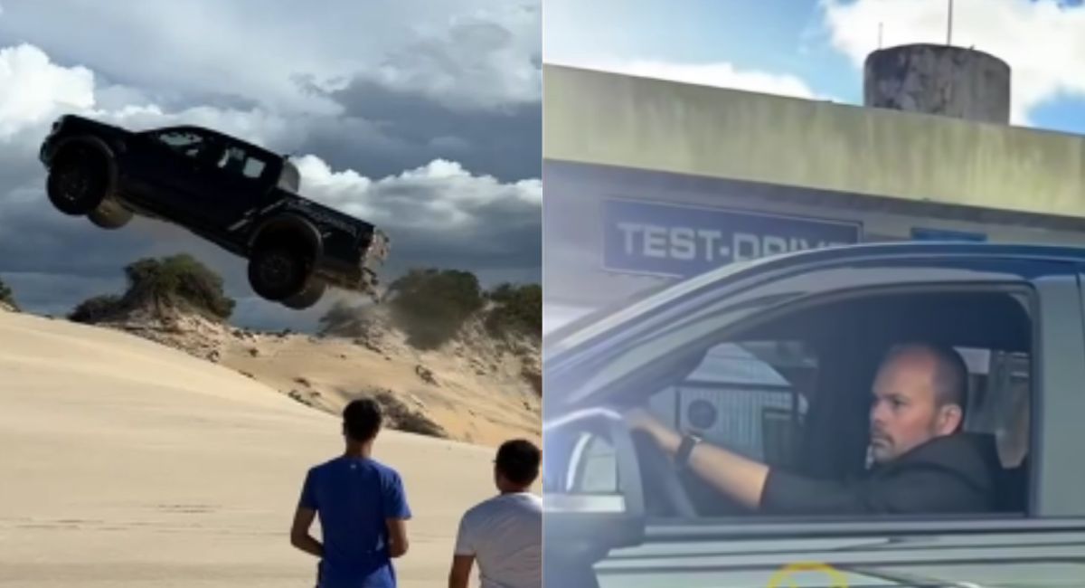 Empresário ganha nova Ford Raptor após salto viral em duna no litoral de Aracati