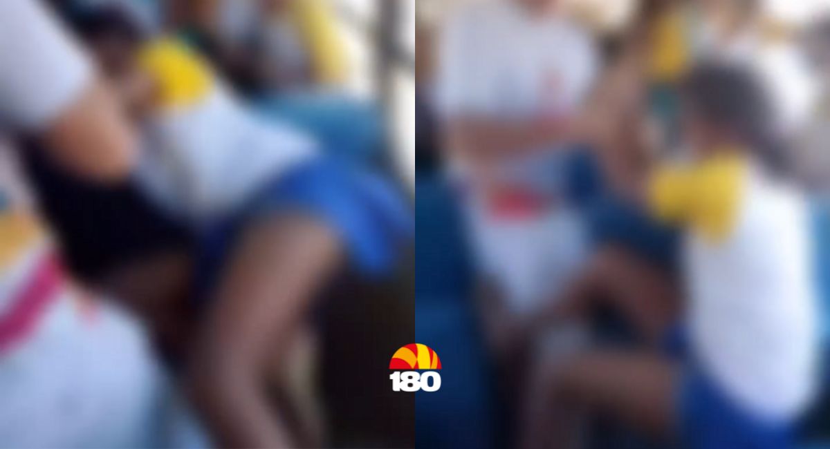 Vídeo: monitor é afastado após ser flagrado tentando puxar estudante para fora de ônibus no Piauí