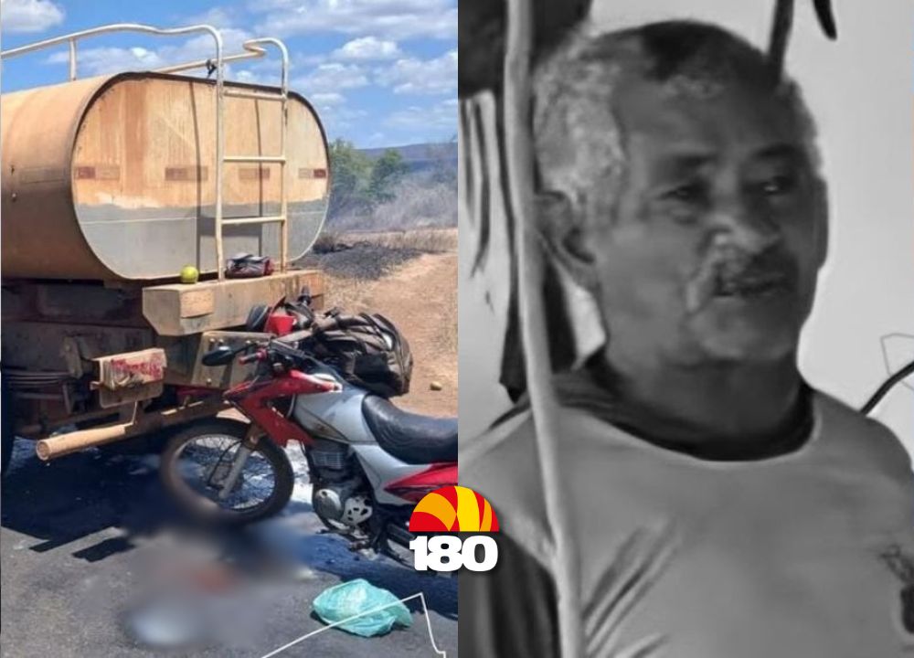 IDOSO DE 69 ANOS MORREU APÓS COLISÃO COM CAMIMNHÃO PIPA.