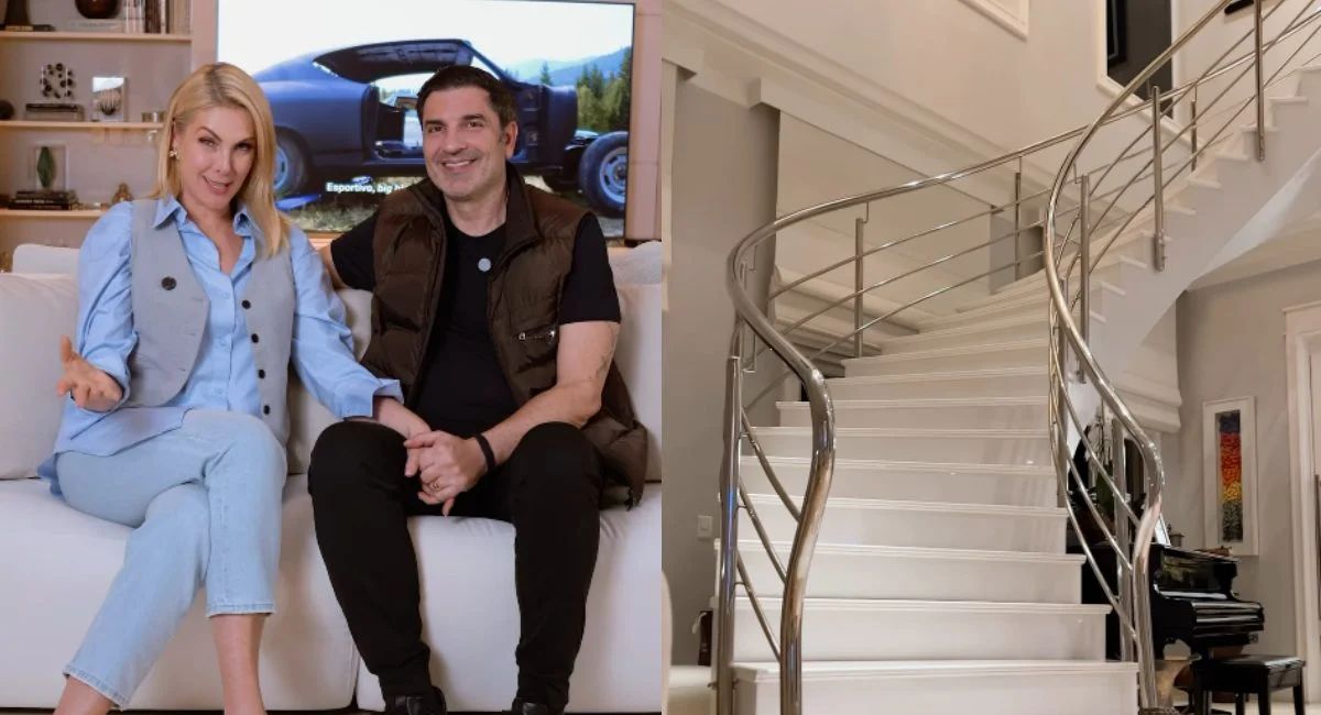Escada gigante e decoração luxuosa: veja o apê de Ana Hickmann e Edu Guedes