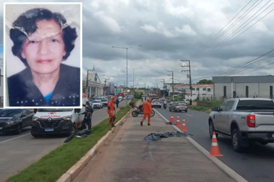 Idosa morre após ser atropelada duas vezes ao atravessar avenida