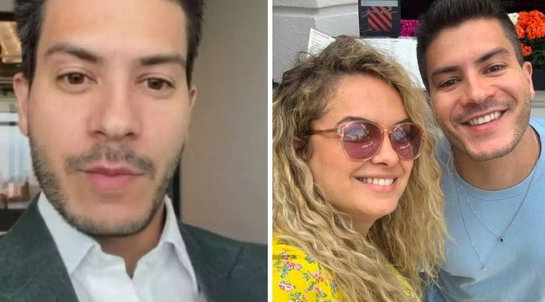 Arthur Aguiar se manifesta sobre críticas de foto sorrindo após o enterro de Lua Blanco