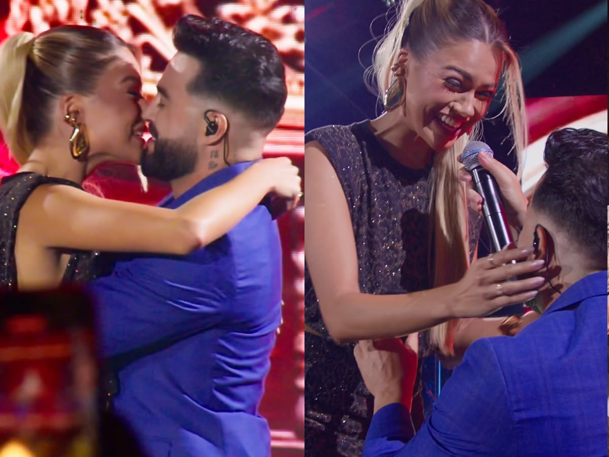 Cantor sertanejo Rafael Quadros pede mulher em casamento no meio da gravação de seu novo DVD