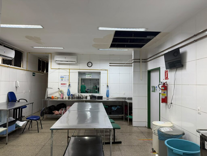 Coren-PI pede isolamento de área do HUT após teto cair e atingir enfermeira