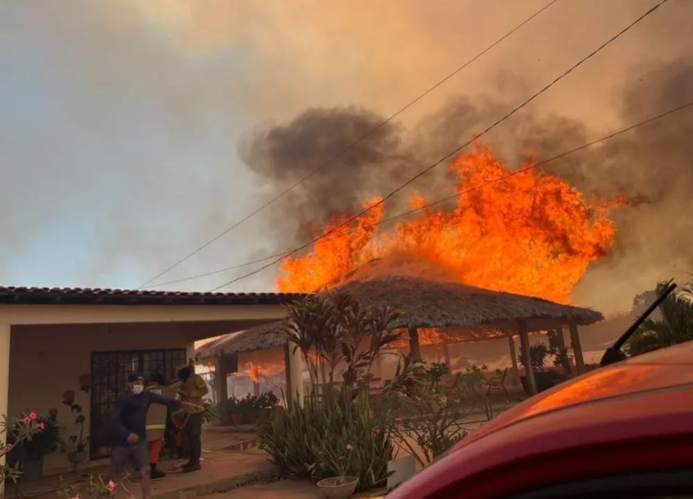 Incêndio no anel viário de Bom Jesus atinge área de lazer e provoca morte de animais