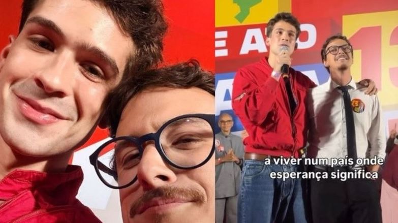 João Guilherme vai a manifestação no Largo da Batata ao lado de Guilherme Cortez