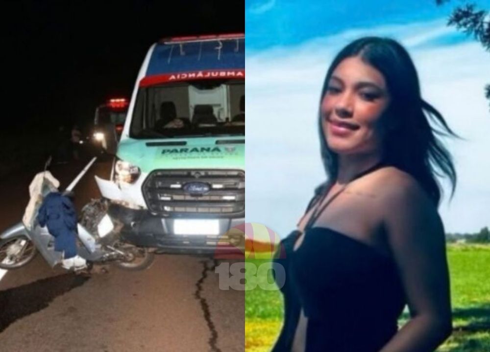 Jovem de 26 anos morre após moto ser atingida por ambulância no Paraná