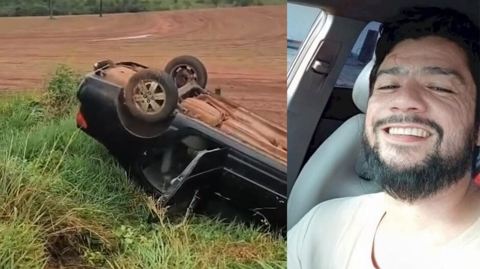 Motorista morre após veículo capotar entre Ipezal e Deodápolis