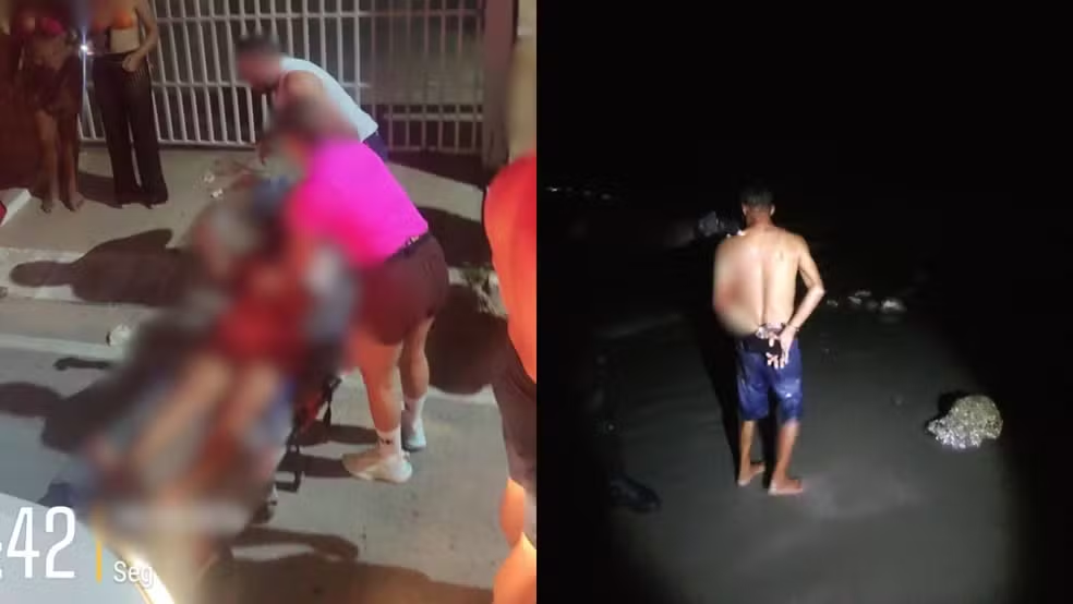 Mulher é esfaqueada e ex-companheiro é preso escondido no mar no litoral do PI