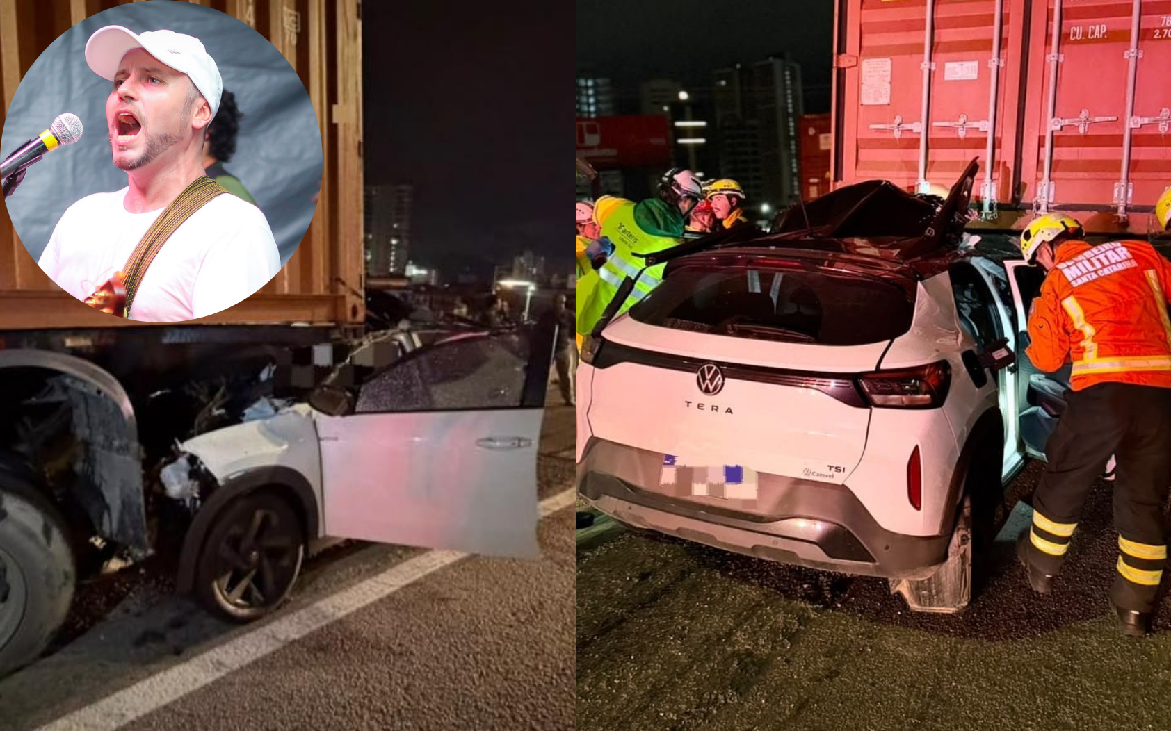 Músico batistense morre em batida entre carro e caminhão na BR-101