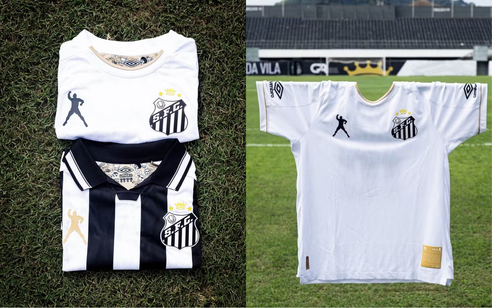 Santos faz parceria com pai de Neymar e lança camisa em homenagem a Pelé