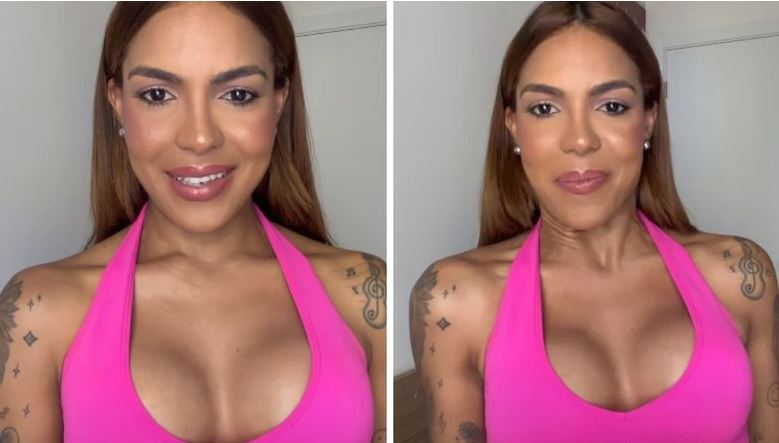 Tays Reis exibe resultado de mastopexia e se emociona