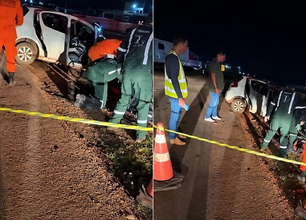 Três pessoas morrem em colisão entre carro e carreta na MT-242