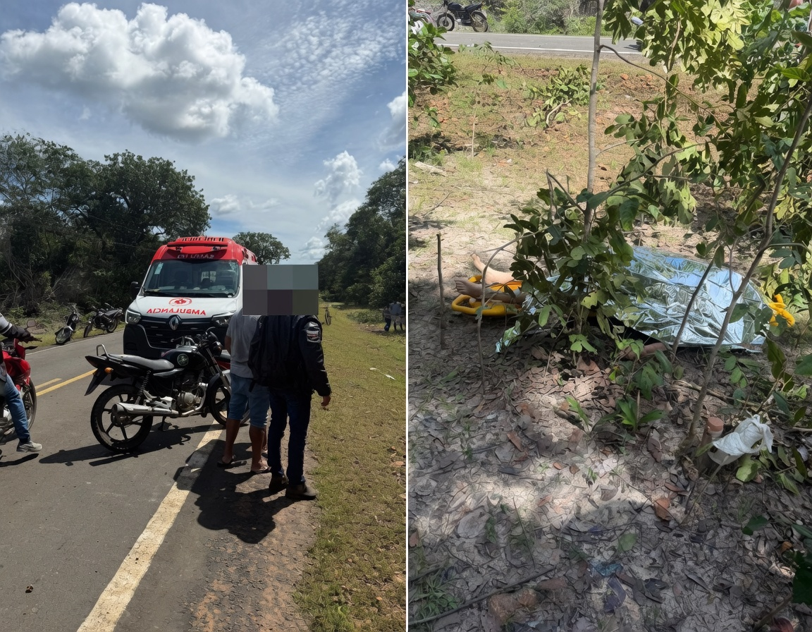 Capotamento de carro deixa idosa morta na BR-222 em Esperantina