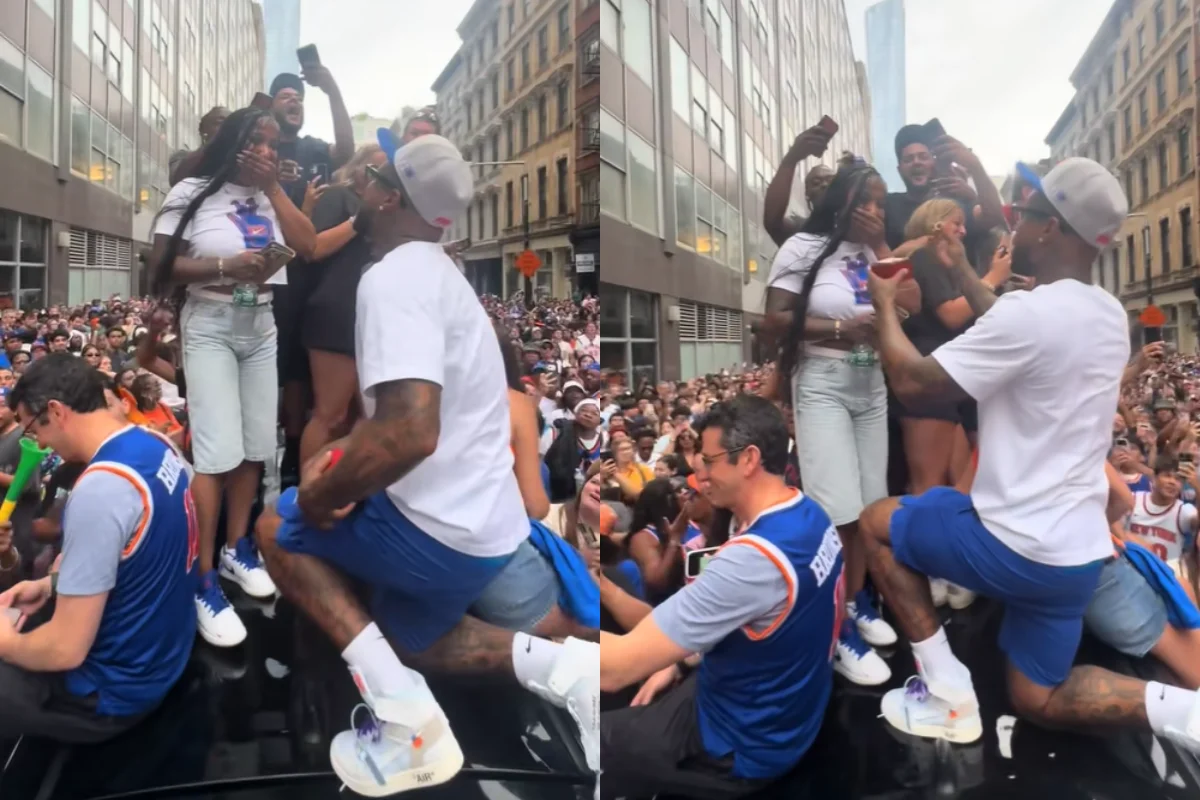 Casal comemora pedido de casamento em cima de viatura da polícia