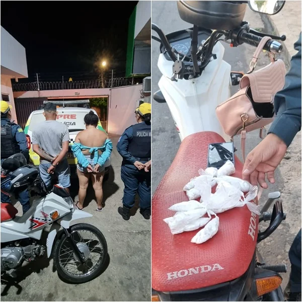 Casal é preso com drogas