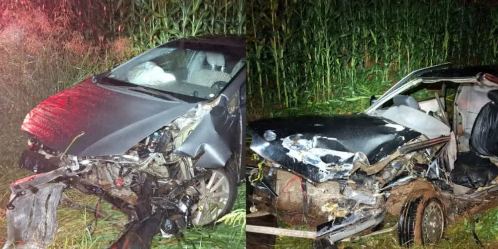 Casal morre e três pessoas ficam feridas em colisão frontal na PR-538
