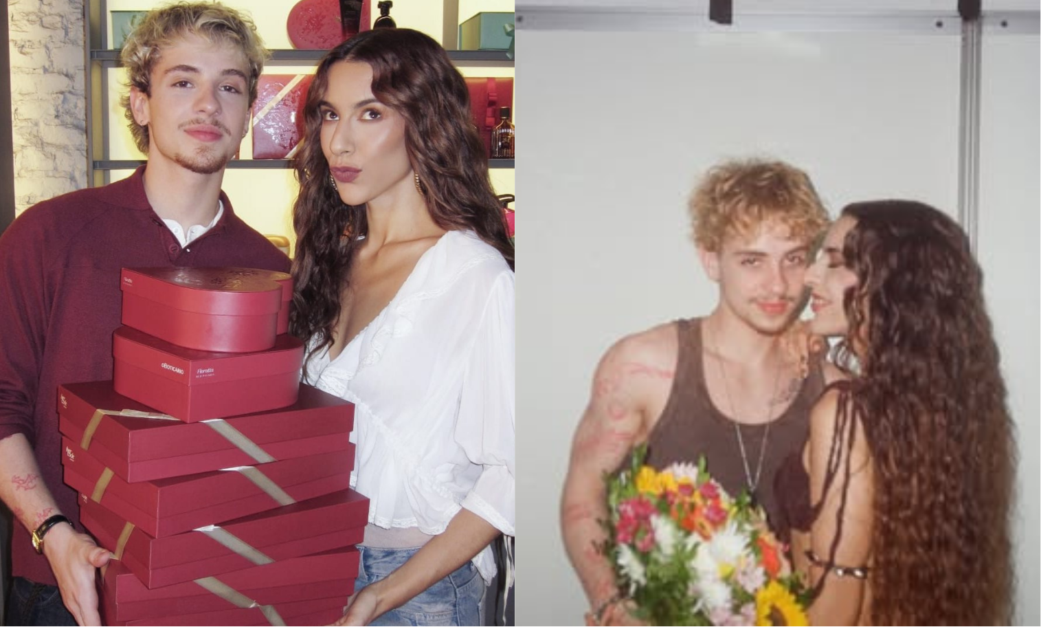 Juliano Floss e Marina Sena