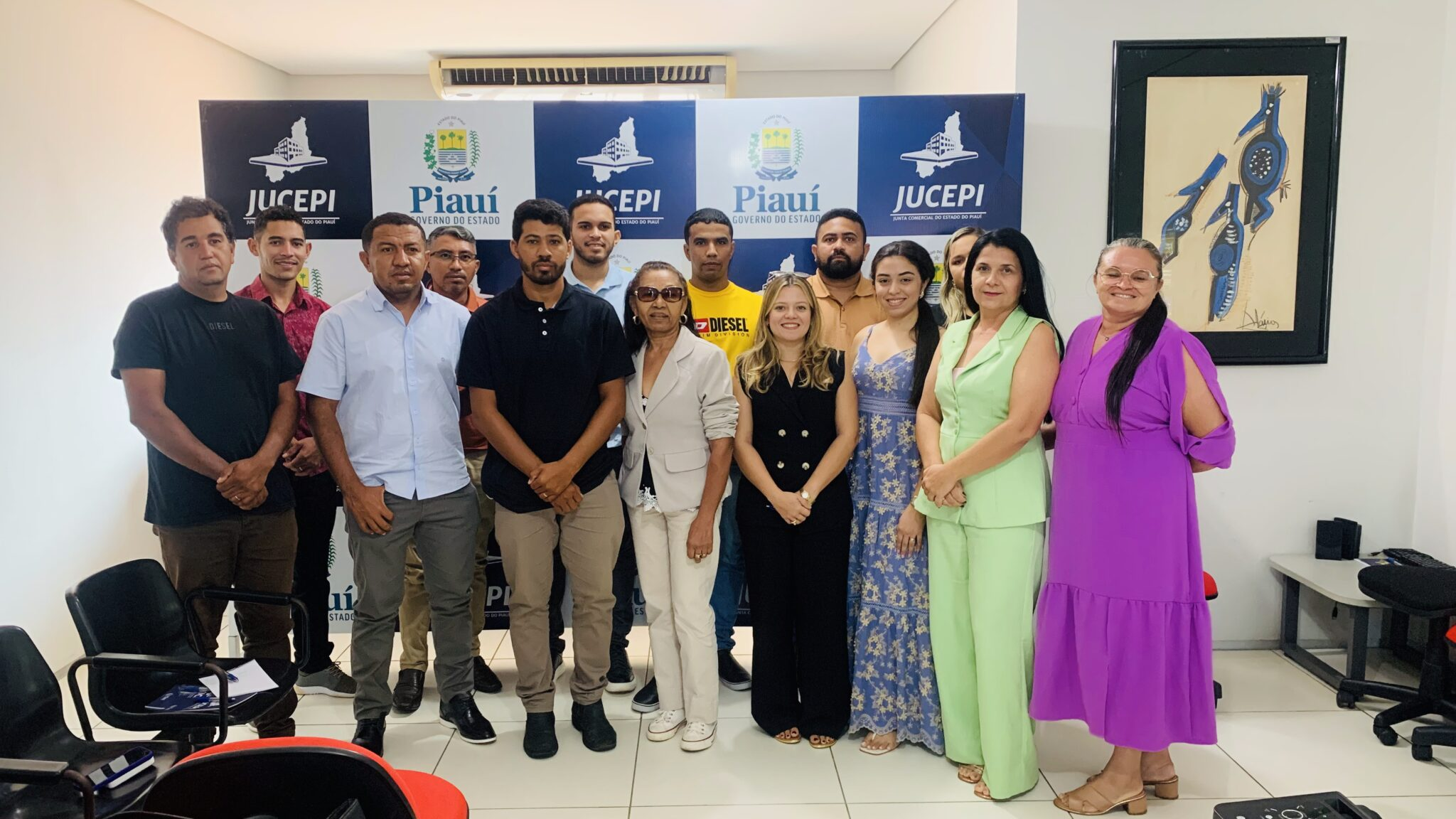 Representantes de seis municípios do Pacto Pela Economia participaram do treinamento promovido pela Jucepi, em Teresina