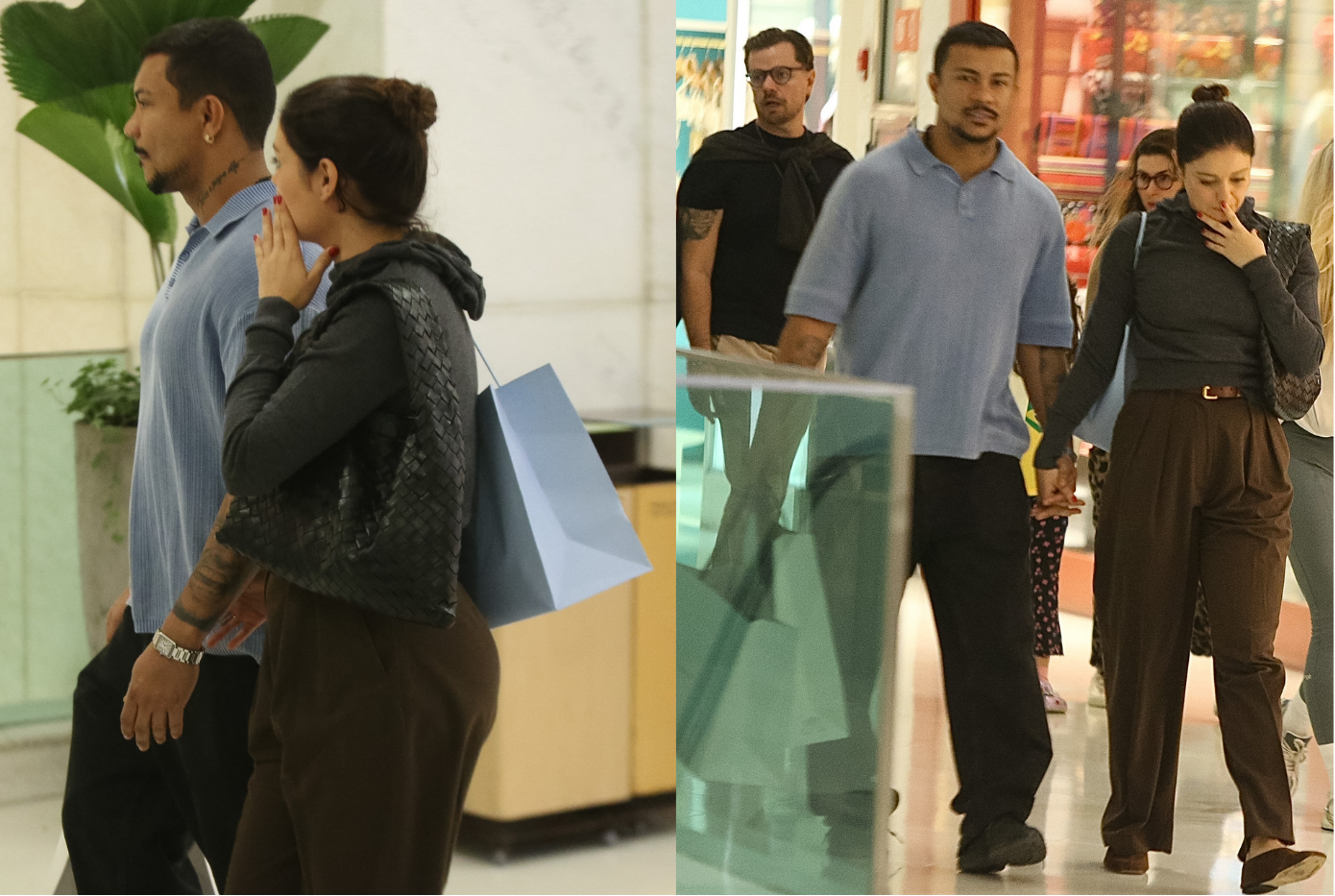 Sophie Charlotte e Xamã são vistos de mãos dadas em shopping