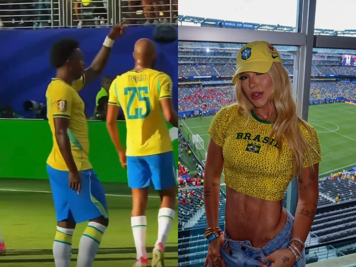 Vini Jr. comemora e dedica gol a Virginia Fonseca