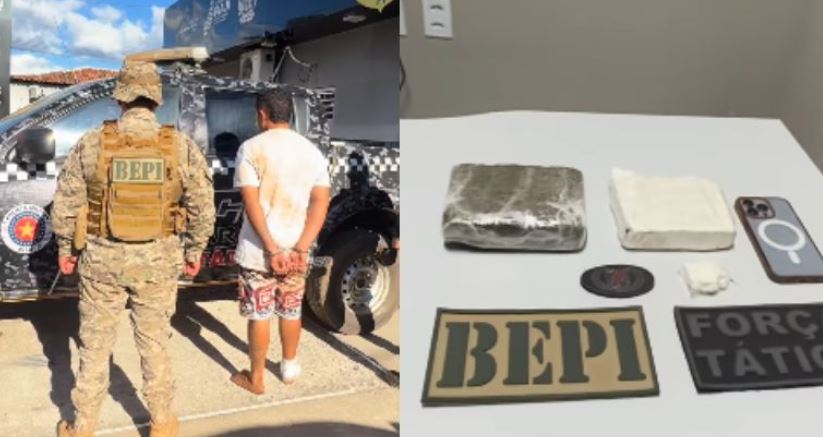 “Zeca Bola”, suspeito de tráfico de drogas, é preso após resistir à abordagem no Piauí