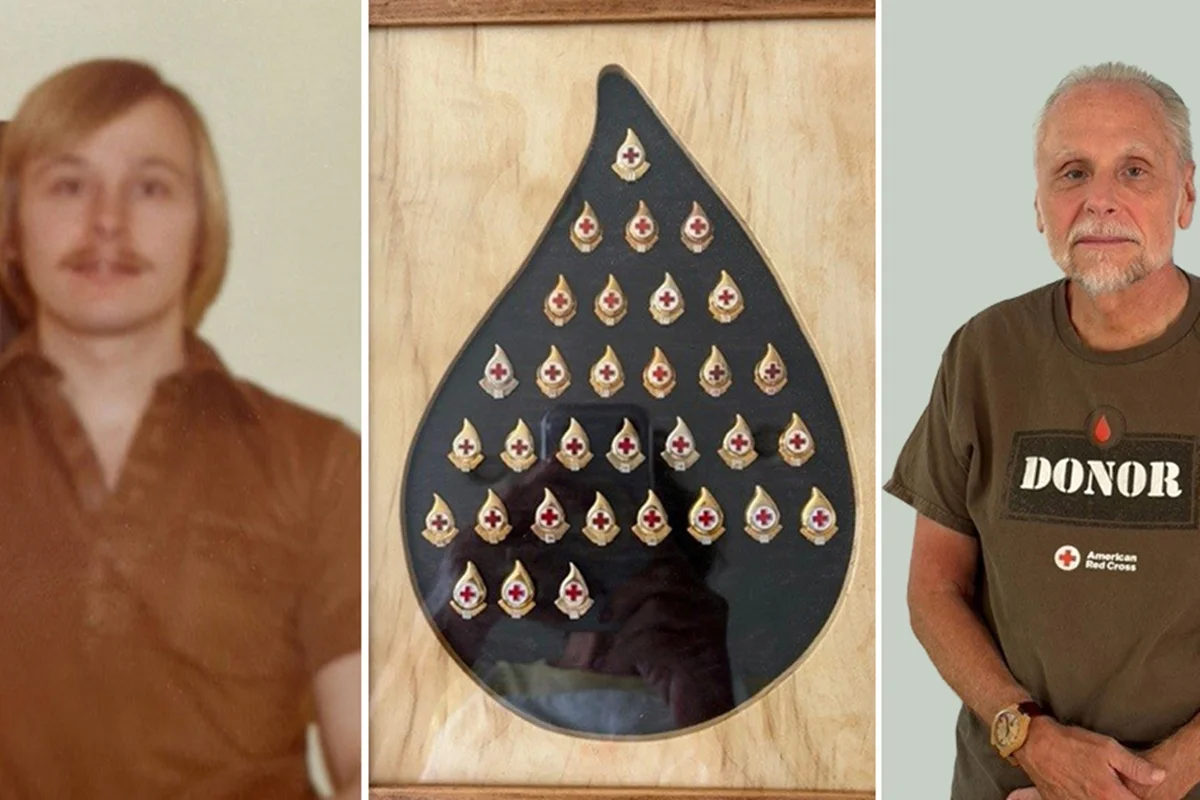 Americano doa 113 litros de sangue e vira maior doador da história