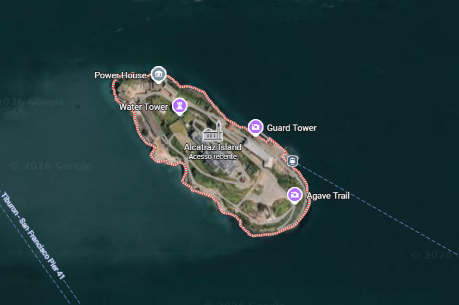 Barco afunda perto da Ilha de Alcatraz e pelo menos uma pessoa morre
