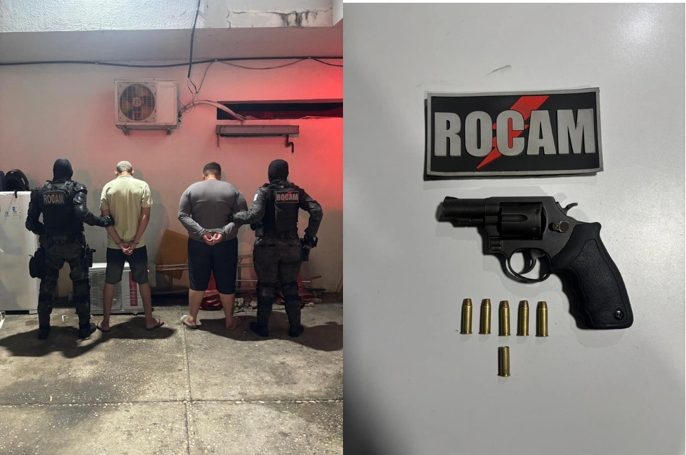 Dupla é detida com revólver após policiais ouvirem disparo na zona Sul de Teresina